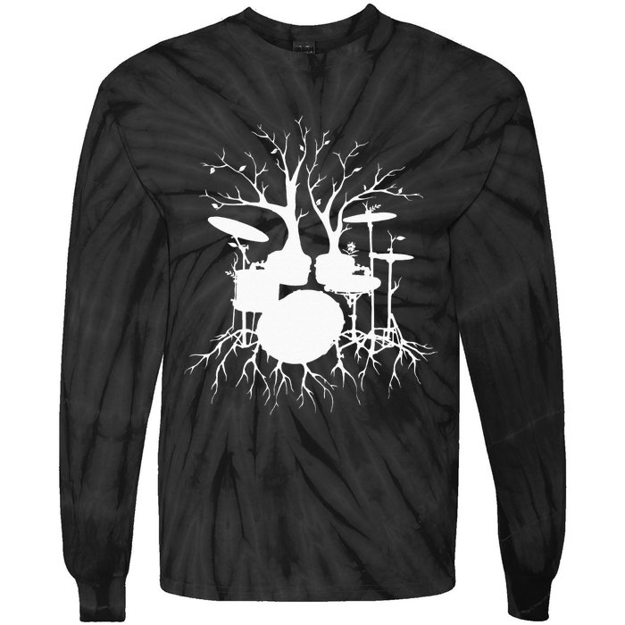 Live The Beat Drum Drummer Gift For Musician Tie-Dye Long Sleeve Shirt