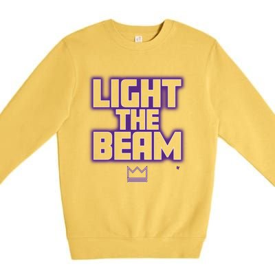 Light The Beam Sacramento Basketball Premium Crewneck Sweatshirt