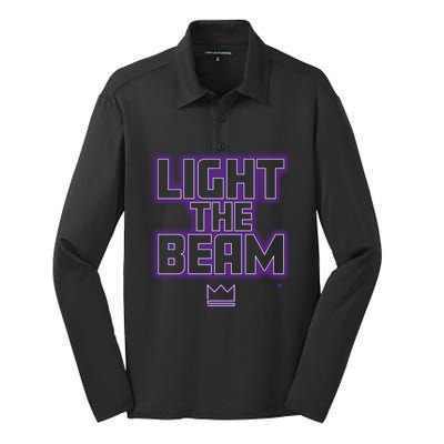 Light The Beam Sacramento Basketball Silk Touch Performance Long Sleeve Polo