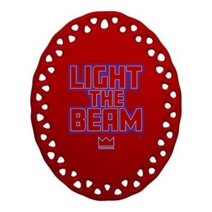 Light The Beam Sacramento Basketball Ceramic Oval Ornament