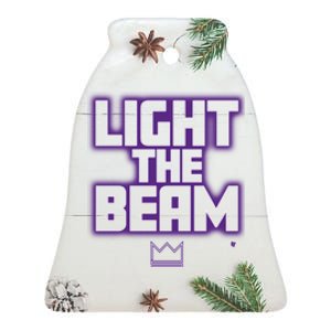 Light The Beam Sacramento Basketball Ceramic Bell Ornament