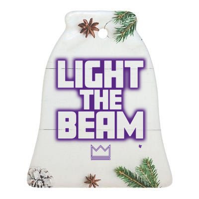 Light The Beam Sacramento Basketball Ceramic Bell Ornament