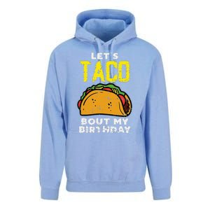 Lets Taco Bout My Birthday Fun Born On Cinco De Mayo Mexican Unisex Surf Hoodie