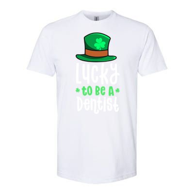 Lucky To Be A Dentist St Patricks Day Shamrock Dental Gift Softstyle CVC T-Shirt