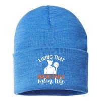 Living That Basketball Mom Life Basketball Mom Gift Sustainable Knit Beanie