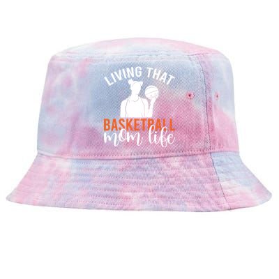 Living That Basketball Mom Life Basketball Mom Gift Tie-Dyed Bucket Hat