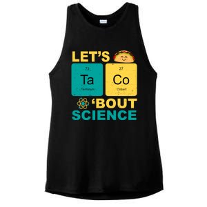 Let's Taco 'Bout Science Funny Ladies PosiCharge Tri-Blend Wicking Tank