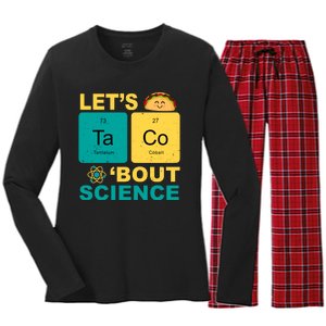 Let's Taco 'Bout Science Funny Women's Long Sleeve Flannel Pajama Set 