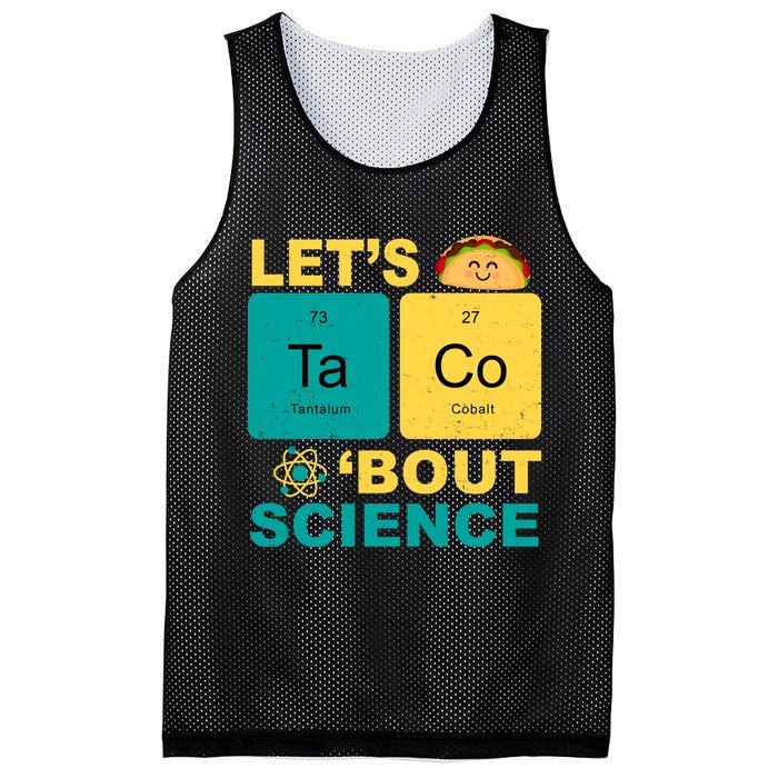 Let's Taco 'Bout Science Funny Mesh Reversible Basketball Jersey Tank