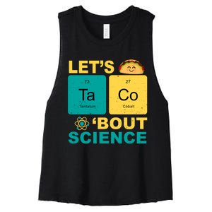 Let's Taco 'Bout Science Funny Women's Racerback Cropped Tank