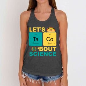 Let's Taco 'Bout Science Funny Women's Knotted Racerback Tank