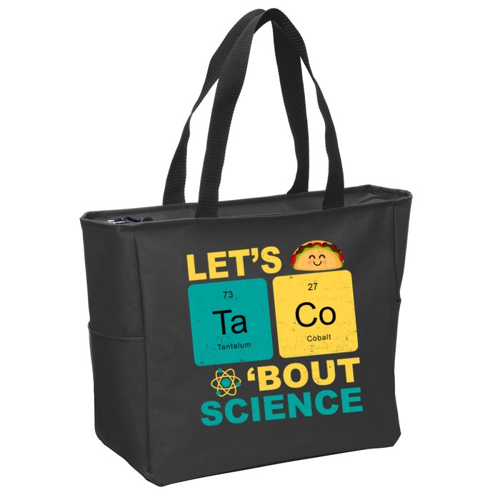 Let's Taco 'Bout Science Funny Zip Tote Bag