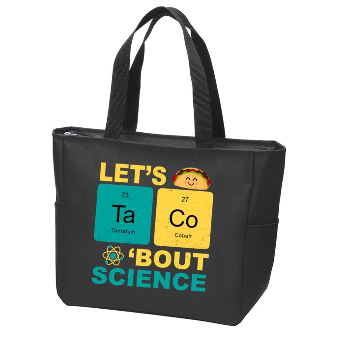 Let's Taco 'Bout Science Funny Zip Tote Bag