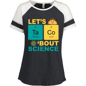 Let's Taco 'Bout Science Funny Enza Ladies Jersey Colorblock Tee