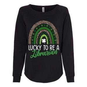 Lucky To Be A Librarian Tee School St Patrick's Day Library Gift Womens California Wash Sweatshirt