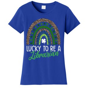 Lucky To Be A Librarian Tee School St Patrick's Day Library Gift Women's T-Shirt