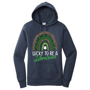 Lucky To Be A Librarian Tee School St Patrick's Day Library Gift Women's Pullover Hoodie