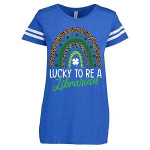 Lucky To Be A Librarian Tee School St Patrick's Day Library Gift Enza Ladies Jersey Football T-Shirt