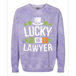 Lucky To Be A Lawyer Gift St Patricks Day Gifcool Gift Colorblast Crewneck Sweatshirt