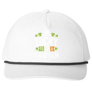 Lucky To Be A Lawyer Gift St Patricks Day Gifcool Gift Snapback Five-Panel Rope Hat