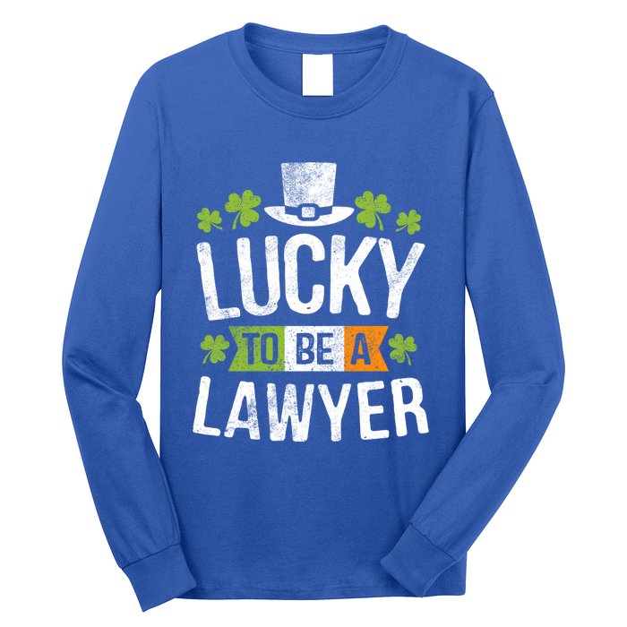 Lucky To Be A Lawyer Gift St Patricks Day Gifcool Gift Long Sleeve Shirt