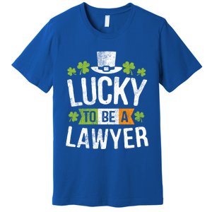 Lucky To Be A Lawyer Gift St Patricks Day Gifcool Gift Premium T-Shirt