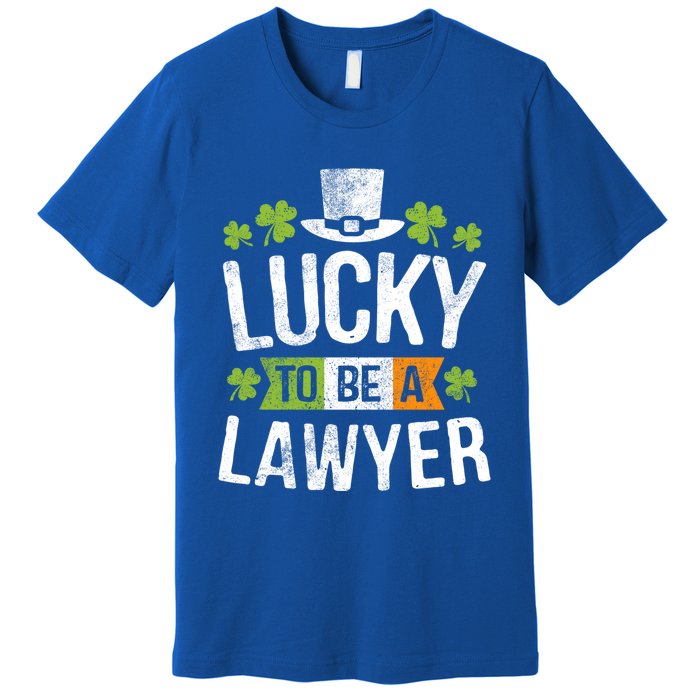 Lucky To Be A Lawyer Gift St Patricks Day Gifcool Gift Premium T-Shirt