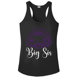 Leveling To Big Sis Big Sis Little Bro Designs Gift Ladies PosiCharge Competitor Racerback Tank