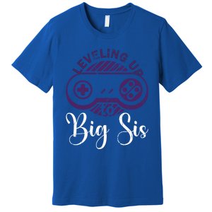 Leveling To Big Sis Big Sis Little Bro Designs Gift Premium T-Shirt