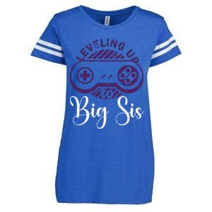 Leveling To Big Sis Big Sis Little Bro Designs Gift Enza Ladies Jersey Football T-Shirt