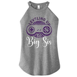 Leveling To Big Sis Big Sis Little Bro Designs Gift Women's Perfect Tri Rocker Tank