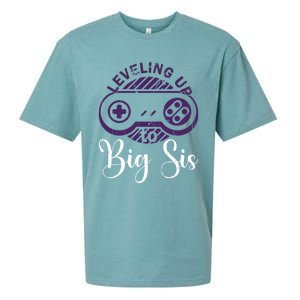 Leveling To Big Sis Big Sis Little Bro Designs Gift Sueded Cloud Jersey T-Shirt