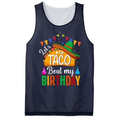 LetS Taco Bout My Birthday Cinco De Mayo Tacos Mesh Reversible Basketball Jersey Tank