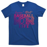 Livin That Baseball Mom Life Leopard Happy Mothers Day Gift T-Shirt