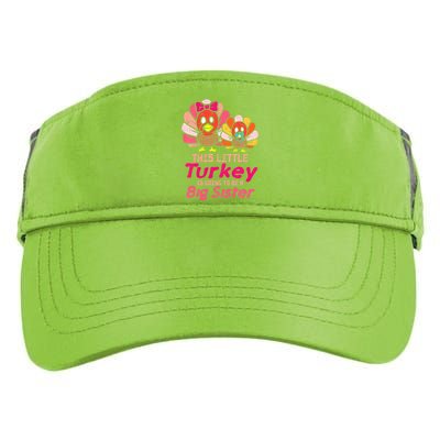 Little Turkey Big Cute Sister Fall Season Thanksgiving Adult Drive Performance Visor