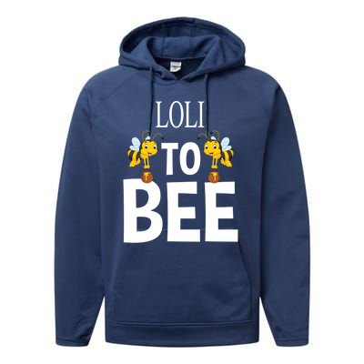 Loli To Bee Pregnancy Reveal For Grandmother Announcet Funny Gift Performance Fleece Hoodie