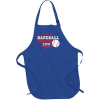 Livin That Baseball Mom Life Cute Gift Full-Length Apron With Pockets