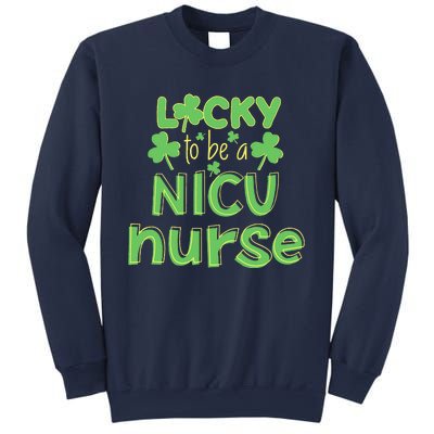 Lucky To Be A NICU Nurse ST Patricks Day Gift RN Shamrock Sweatshirt