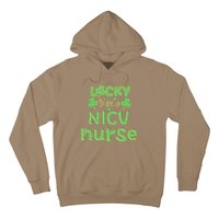 Lucky To Be A NICU Nurse ST Patricks Day Gift RN Shamrock Hoodie