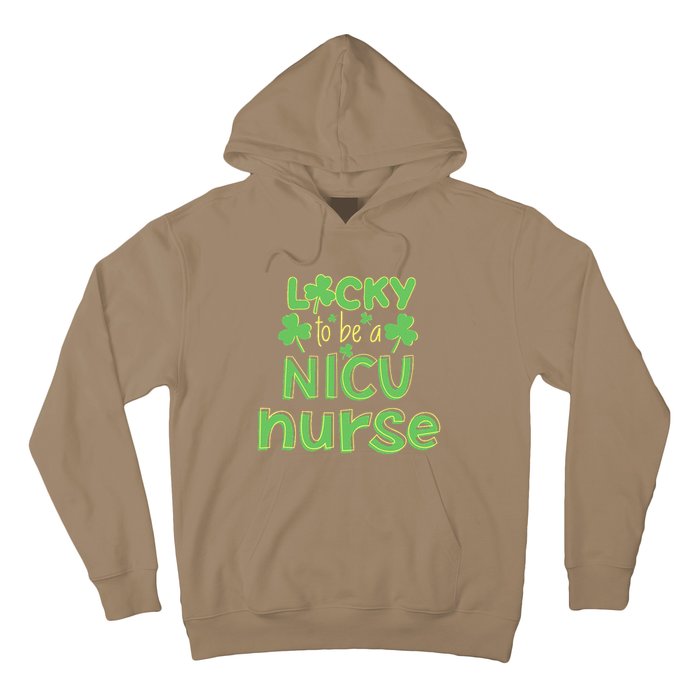 Lucky To Be A NICU Nurse ST Patricks Day Gift RN Shamrock Hoodie