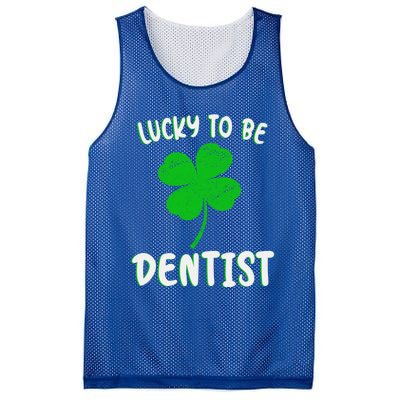 Lucky To Be Dentist St Patrick's Day Dentist Shamrock Cute Meaningful Gift Mesh Reversible Basketball Jersey Tank