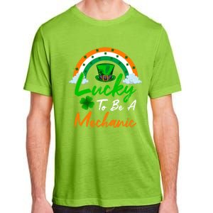 Lucky To Be A Mechanic St Patrick's Day Gift Adult ChromaSoft Performance T-Shirt