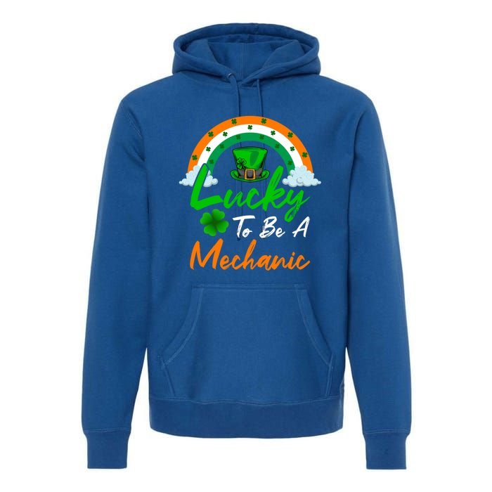 Lucky To Be A Mechanic St Patrick's Day Gift Premium Hoodie