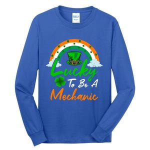 Lucky To Be A Mechanic St Patrick's Day Gift Tall Long Sleeve T-Shirt