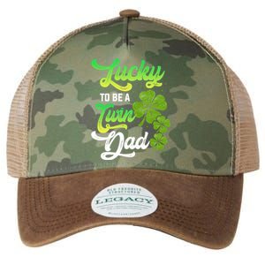 Lucky To Be A Twin Dad Twins Siblings Family Daddy Papa Gift Legacy Tie Dye Trucker Hat