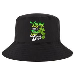 Lucky To Be A Twin Dad Twins Siblings Family Daddy Papa Gift Cool Comfort Performance Bucket Hat