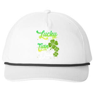 Lucky To Be A Twin Dad Twins Siblings Family Daddy Papa Gift Snapback Five-Panel Rope Hat