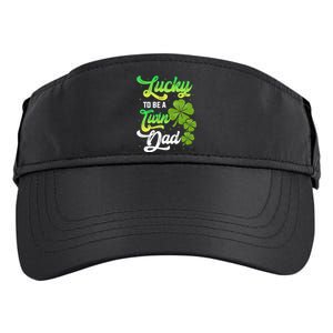 Lucky To Be A Twin Dad Twins Siblings Family Daddy Papa Gift Adult Drive Performance Visor