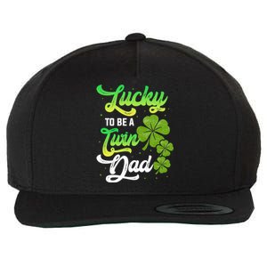 Lucky To Be A Twin Dad Twins Siblings Family Daddy Papa Gift Wool Snapback Cap