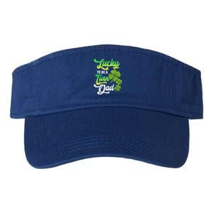 Lucky To Be A Twin Dad Twins Siblings Family Daddy Papa Gift Valucap Bio-Washed Visor